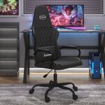vidaXL Chaise de jeu de massage noir similicuir