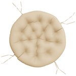 vidaXL Coussin rond beige Ø 100 x11 cm tissu oxford