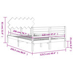 vidaXL Cadre de lit sans matelas 120x200 cm bois massif