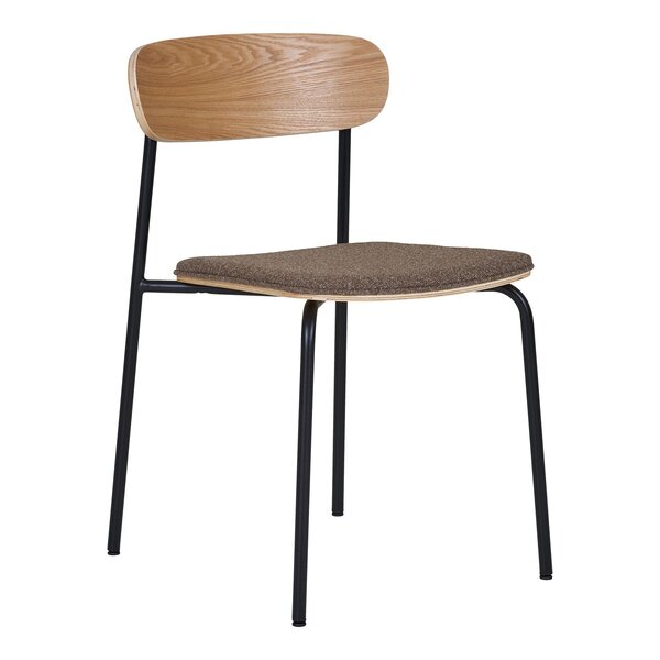 2 chaises Estepona bois avec pieds noirs