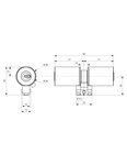 THIRARD - Cylindre adaptateur rond T2 FIC  41x41 mm  diamètre 26mm  4 clés