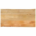 vidaXL Dessus de table 100x60x2 5 cm bord vivant bois massif manguier