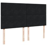 vidaXL Sommier à lattes de lit avec matelas Noir 180x200 cm Velours