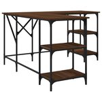 vidaXL Bureau chêne marron 139x139x75 cm bois d'ingénierie