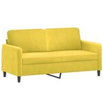 vidaXL Ensemble de canapés 2 Pièces jaune velours