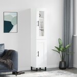 vidaXL Buffet haut Blanc 34 5x34x180 cm Bois d'ingénierie