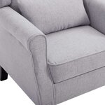 vidaXL Fauteuil gris clair tissu