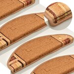vidaXL Tapis d'escalier autoadhésifs 10 Pièces 65x21x4 cm Beige