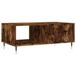 vidaXL Table basse Chêne fumé 90x50x36 5 cm Bois d'ingénierie