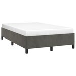 vidaXL Cadre de lit gris foncé 120x190 cm velours