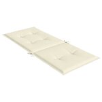 vidaXL Coussins de chaise de jardin dossier haut lot de 6 crème tissu