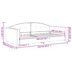 vidaXL Lit de repos noir 100x200 cm velours