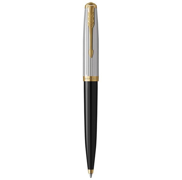 Stylo bille haut de gamme Parker 51 Premium  Noir  Recharge d'encre noire pointe moyenne  coffret cadeau