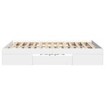 vidaXL Cadre de lit Blanc 120x190 cm bois d'ingénierie