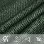 vidaXL Voile d'ombrage 160 g/m² Vert foncé 2x2 m PEHD