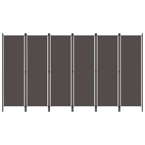 vidaXL Cloison de séparation 6 panneaux Anthracite 300x180 cm