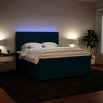 vidaXL Sommier à lattes de lit et matelas bleu 180x200 cm velours