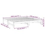 vidaXL Lit coulissant sans matelas noir 2x(90x190) cm