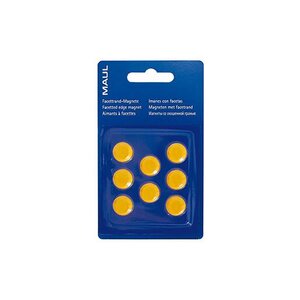 Blister de 8 Aimants ronds MAULpro 15 mm Puiss. 0,17 kg Jaune MAUL
