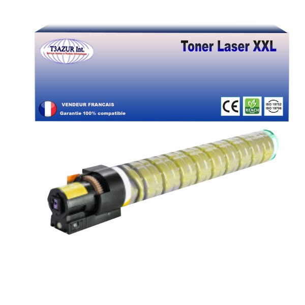 Toner compatible avec ricoh imc2000  imc2000a  imc2500  imc2500a  remplace ricoh 842312/842308 - jaune - 10 500 pages - t3azur