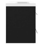 vidaXL Armoire d'évier avec lavabo intégré Noir Aggloméré