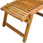 vidaXL Chaise de terrasse avec repose-pied Bois d'acacia solide