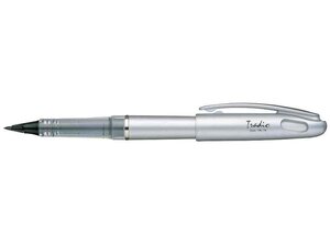 Feutre plume Tradio TRJ74 corps gris Alu encre Noire PENTEL