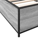 vidaXL Cadre de lit sonoma gris 90x200 cm bois d'ingénierie et métal