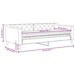 vidaXL Lit de jour avec matelas noir 90x190 cm tissu