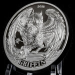 Pièce de monnaie en Argent 1500 Shillings g 62.2 (2 oz) Millésime 2018 Mythological Animals GRIFFIN