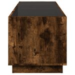vidaXL Table basse avec LED infini chêne fumé 90x50x50 cm