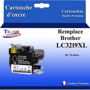 T3AZUR- Cartouche compatible avec Brother LC3217 / LC3219 XL Noire pour Brother MFC-J5730DW MFC-J5830DW MFC-J5930DW MFC-J6530DW