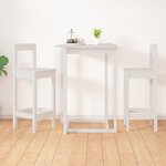 vidaXL Chaises de bar lot de 2 blanc 40x41 5x112 cm bois de pin solide