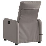 vidaXL Fauteuil de massage inclinable Taupe Tissu