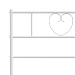 vidaXL Tête de lit métal blanc 90 cm