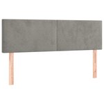 vidaXL Sommier à lattes de lit et matelas Gris clair 140x200cm Velours
