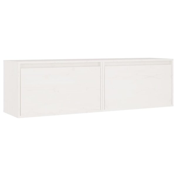 vidaXL Armoires murales 2 Pièces Blanc 60x30x35 cm Bois de pin massif