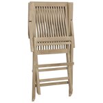 vidaXL Chaises de jardin pliantes 2Pièces gris 56x61x89cm bois de teck