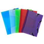 Chemise À Élastique 3 Rabats Polypro Crystal Colour - Format Pocket 12x16cm - Couleurs Assorties - X 25 - Exacompta