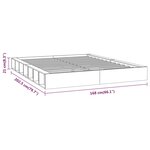 vidaXL Cadre de lit 150x200 cm Très grand Bois massif