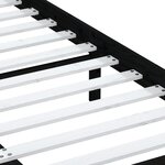 vidaXL Cadre de lit Noir Bois de pin massif 140x190 cm