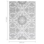 vidaXL Tapis d'extérieur Gris clair 140x200 cm PP
