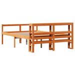 vidaXL Cadre de lit avec tête de lit cire marron 140x190cm bois de pin