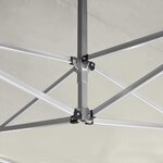 vidaXL Tente de réception pliable Aluminium 4 5x3 m Crème