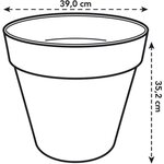 Pot de fleurs Rond LOFT URBAN - Plastique - Percé - Réservoir - Avec roulettes - Ø 40 - Vert
