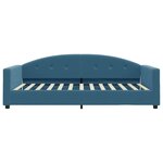 vidaXL Lit de jour avec matelas bleu 100x200 cm velours