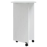 vidaXL Armoire roulante avec bureau MOSS blanc bois de pin solide