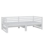 vidaXL Lit coulissant 2x(90x200) cm Blanc Bois de pin massif