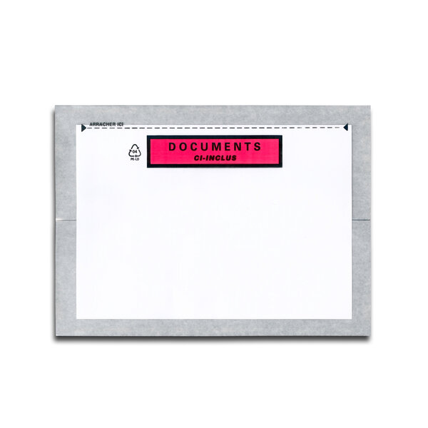 Lot de 500 pochettes documents ci-inclus fast-list a5