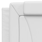vidaXL Cadre de lit avec tête de lit Blanc 100x200 cm Similicuir